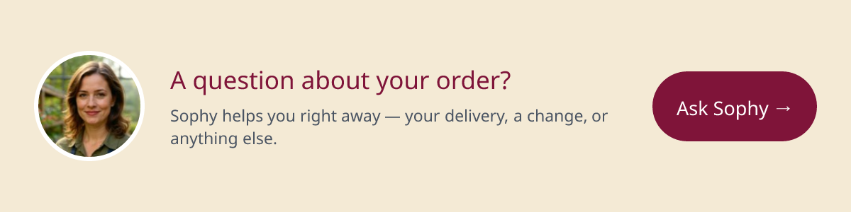 A question about your order? Ask Sophy